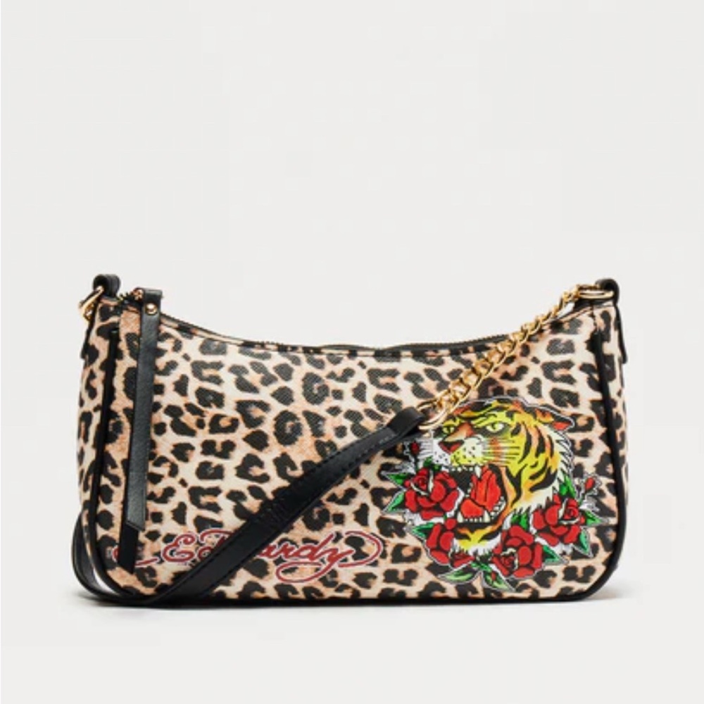 Ed Hardy Wild Leopard Shoulder Bag